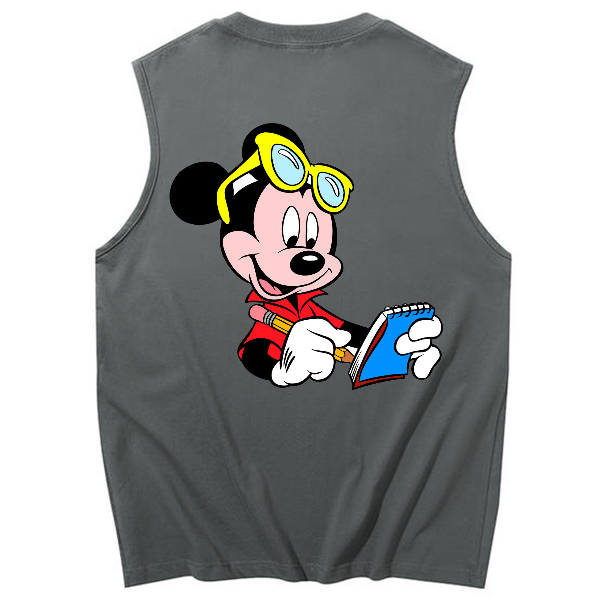 ミッキーマウス Mickey Mouse コットン100％タンクトップ（背面プリント）